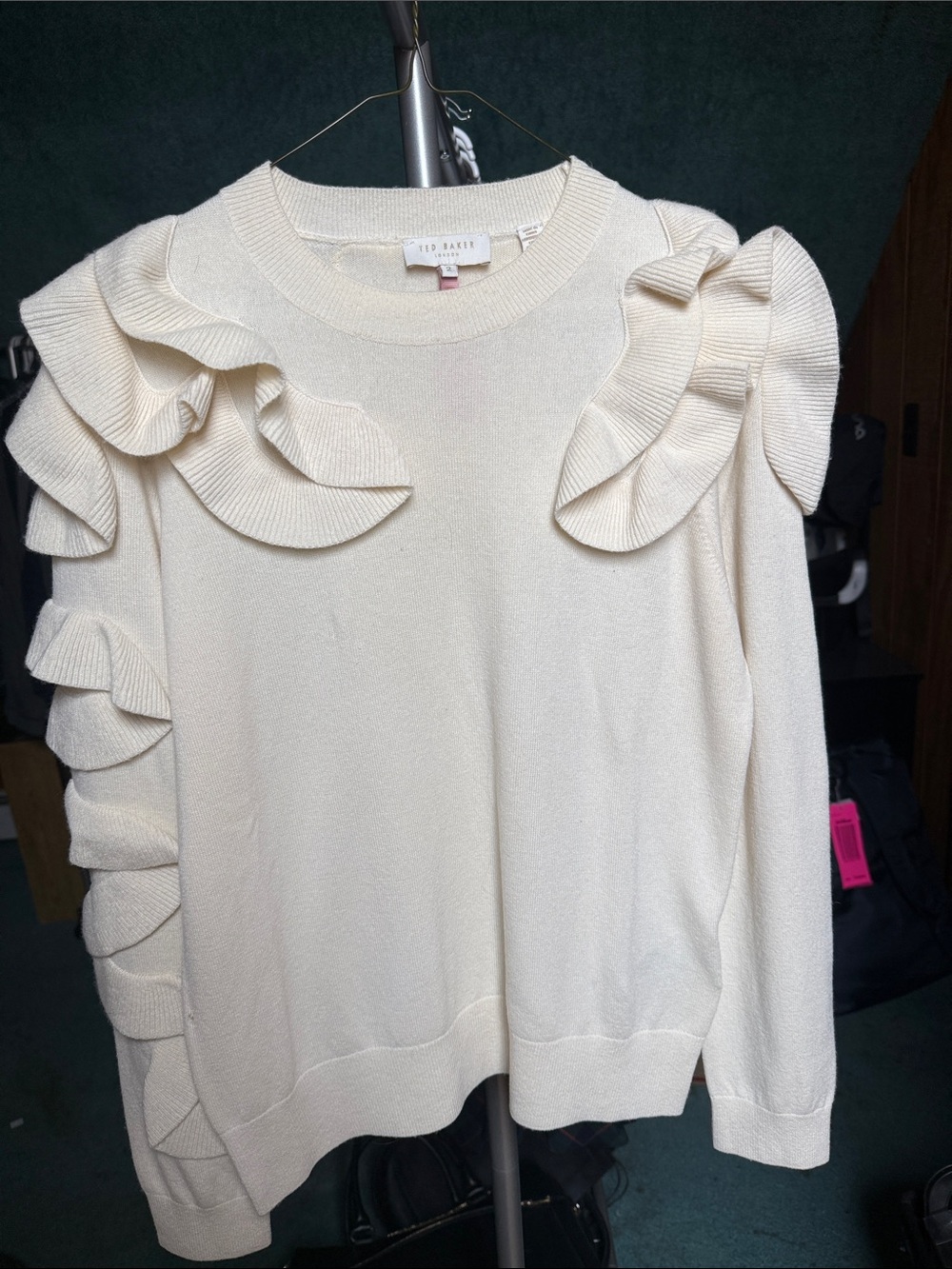 Ted Baker Ruffle-Trim Sweater size 2